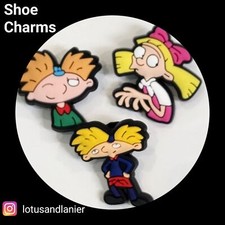 Shoe Charms" Nickelodeon Hey Arnold" Charms Set of 3