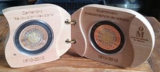 MEXICO 2010 IND. & REV. TRIMETALLIC PAIR in official VIP wood box, PROOF ed. pcs