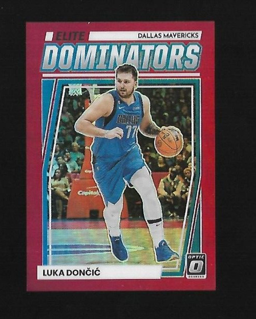 2022-23 Panini Donruss Optic Luka Doncic Red Elite Dominators Insert 60/99 Mavs