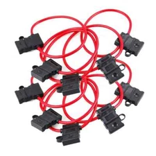 10 Pieces 10 Ga ATC Heavy Duty Fuse Holder Car Audio 12 Volt Automotive