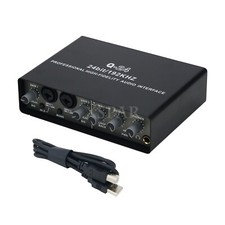 Q24 External USB Sound Card Audio Interface 24Bit/192KHz for Livestreaming