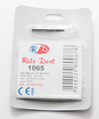 Dental Diamond Burs FG High Speed - Flat End Taper #1065 Standard Grit (10-Pack)