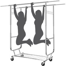 Clothes Rack Heavy Duty Rolling Clothing Rack...