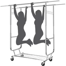 Clothes Rack Heavy Duty Rolling Clothing Racks for Hanging Clothes Portable Lots