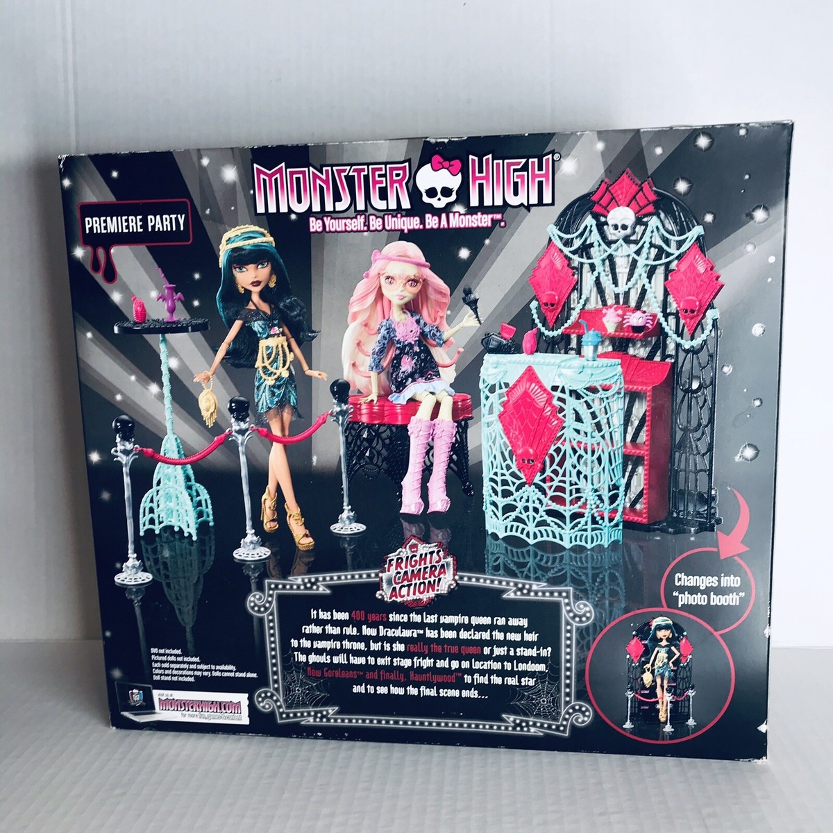 NEW MONSTER HIGH Frights Camera Action Premiere Party Set MATTEL