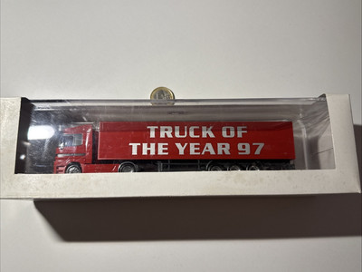 RA460 Mercedes Benz Euro Magazin Koffer-Auflieger Truck if the Year 97 Lkw 1:87