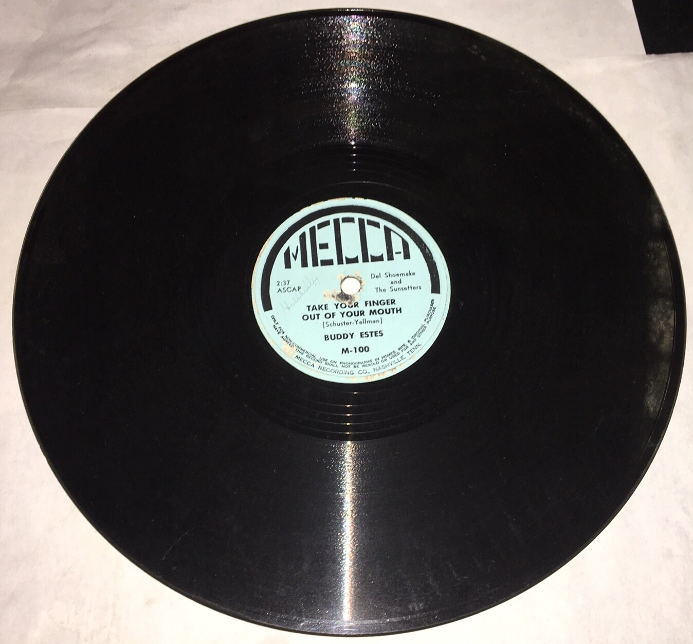 Buddy Estes Del Shoemake Mecca Speed Records 1949 Nashville Hillbilly Country