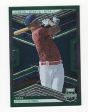 2023 ELITE EXTRA EDITION BASEBALL GREEN STATUS 262/499 BRAYLIN MOREL RANGERS
