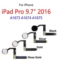   Home Button With Flex Cable For iPad Pro 9.7 A1673 A1674 A1675 Replacement OEM