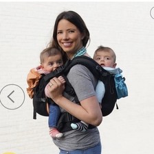 TwinGo Carrier Lite Baby Carrier Set Black/Blue/Orange Twins Tandem Infant
