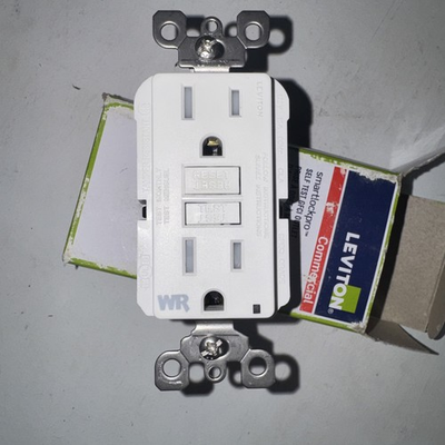 #ad #ad Leviton GFWT1 GY 15A 125V Weather Resistant Self Test GFCI Outlet MAKE AN OFFER $17.99