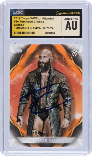 Tommaso Ciampa WWE Signed 2019 Topps Undisputed Orange #86 #/99 CGC Card