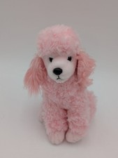 RUSS BERRIE  CO FIFI Pink Poodle Dog Plush 8" Stuffed Animal Sitting