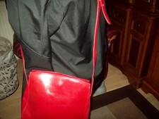 A vintage Firenze red leather shoulder bag
