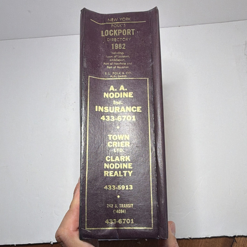 R.L. Polk & Co. 1982 Lockport (Niagara County), New York — Directory