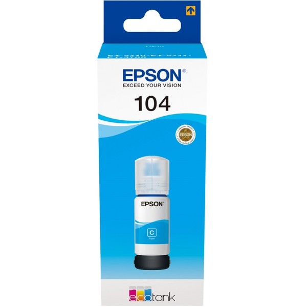 Epson 104 Ecotank (65Ml Inhalt) NachfüLltinte Cyan, TintennachfüLlfläSchchen-image