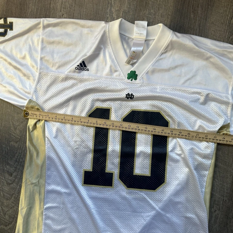 Camiseta de fútbol irlandesa de lucha Adidas Notre Dame vintage #10 grande para hombre) ncaa Foto 4 de 4
