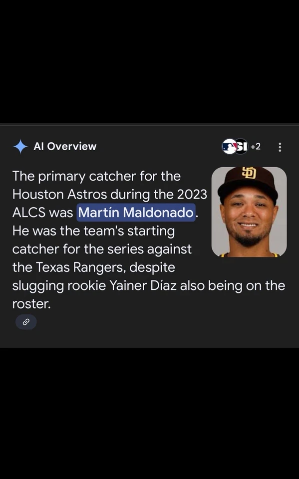 Maldonado Astros 2023 ALCS Catcher Autographed Signed Baseball - Image 4 of 4