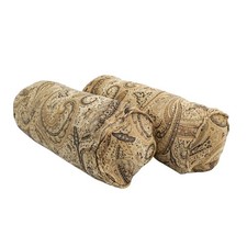 20-inch by 8-inch Double-corded Patterned Jacquard Chenille Bolster Pillows...