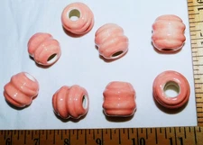 CERAMIC BEADS  8-ct Mauv-ish Glazed    NEW