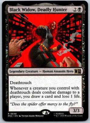 Black Widow, Deadly Hunter R Commander: Marvel Super Heroes 648 NM