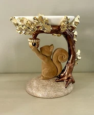 Bath & Body Works SQUIRREL w/ACORN 3-Wick Candle Pedestal Holder Original Box