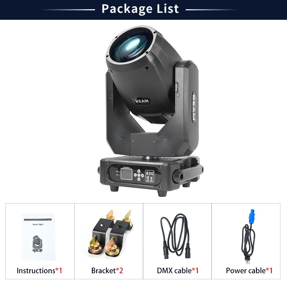 2Pack 7R 230 Beam Moving Head Light Stage Lighting DMX512 Disco Party w/Case