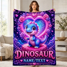 Baby Dinosaur Coral Fleece Blanket