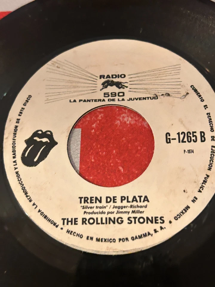 THE ROLLING STONES Angie b/w Silver Train 1974 MEXICO 7” RADIO PROMO 45 - Image 3 of 4
