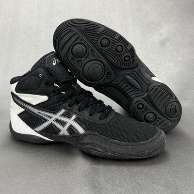 ASICS MATFLEX 6 Wrestling Sneakers Shoes Youth Size US K12 12 Black White Kids