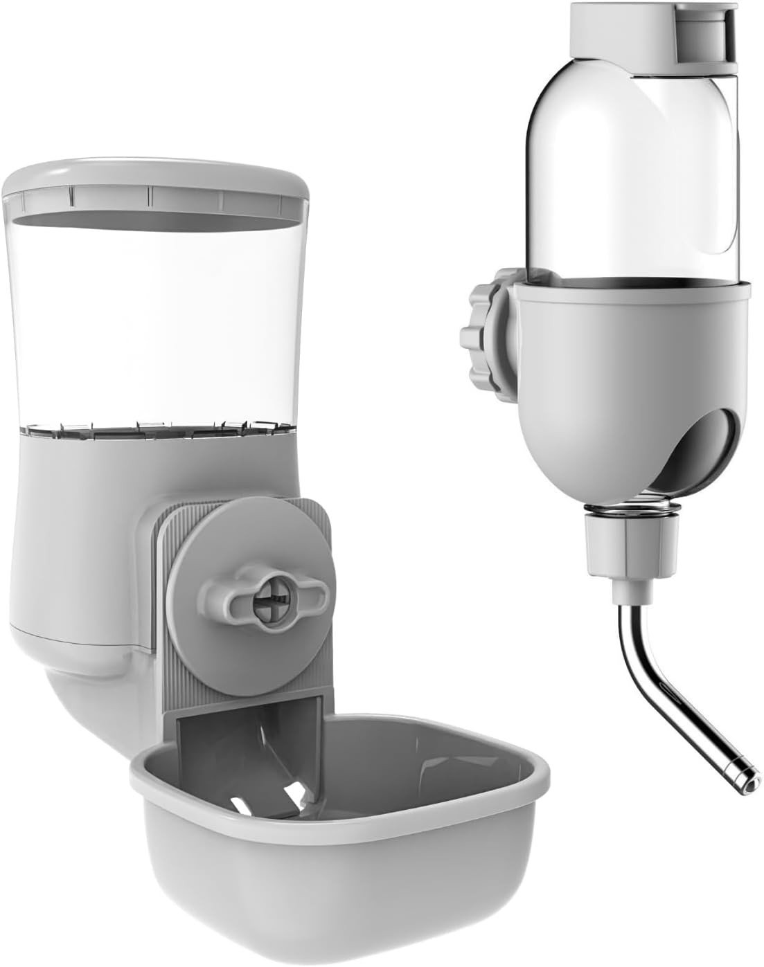 Set Pet Food Water Dispenser For Puppy Cat Rab