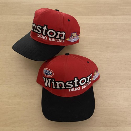 Vintage 2001 NHRA Winston Drag Racing Hats Lot 50th Anniversary Event Snapbacks
