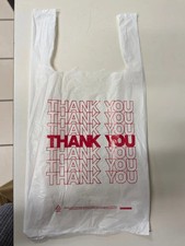 1200 pack Bags1/6Small8 x 4 x 16THANK YOU T-Shirt Plastic Grocery Shopping