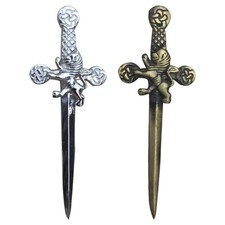 Scottish Kilt Pin Highland Rampant Lion Badge kilts pin 4" Chrome Antique Finish