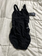 Speedo Women's Swimsuit Pro LT Team Black 10/36 NWT