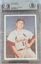 KEN BOYER SIGNED 1978 TCMA THE 1960S CARD #67 CARDINALS DEC BAS BECKETT