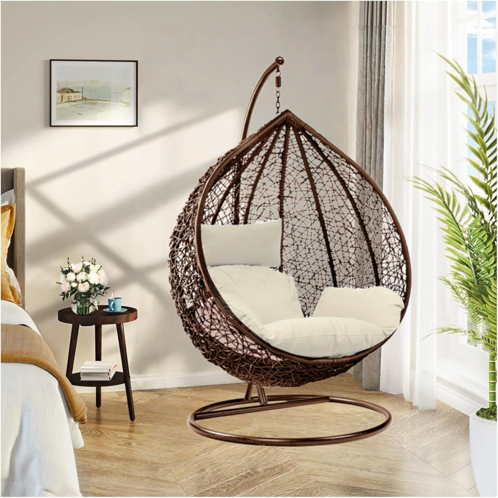 Rattan Egg Chair Swing Outdoor Garden Patio Hanging Wicker Hammock