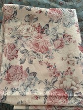 LIZ CLAIBORNE DAMASK FLORAL Tablecloth 58  x 82  PEACH ROSES CREAM