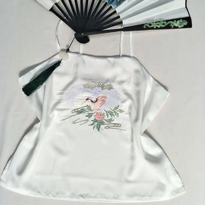 Hanfu Suspender Modern Underwear Women Lining Chinese Embroidery Sling Top Vest