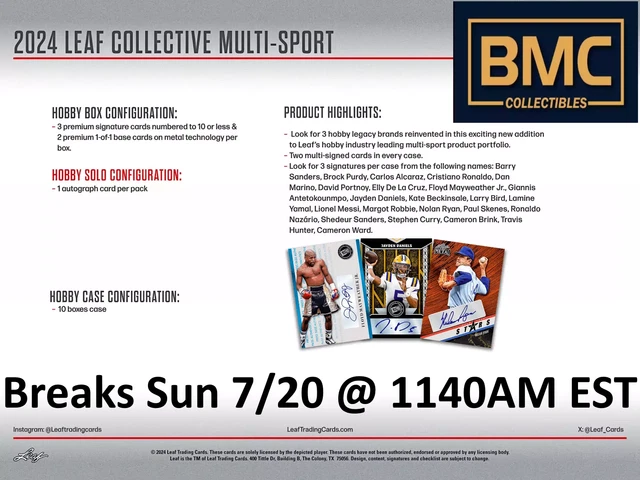 Nazim Sadykhov 2024 Leaf Collective Multi Sport 1x Case Break #28