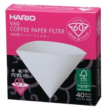 Hario V60 Paper Filter White 01, 40ct box