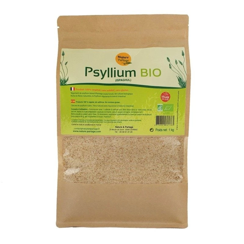 NATURE ET PARTAGE Psyllium blond BIO 1 kilo