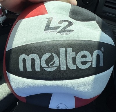 Molten L2 Composite Leather IVU Volleyball No NFHS Stamp Black/Red NEW