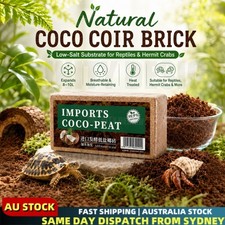 650g Coco Peat Brick Coconut Fiber Reptile Bedding Substrate Hermit Crab Turtle
