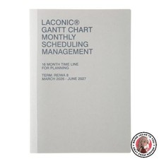 NEW Laconic Planner 2026 March Start A5 Monthly Gantt Chart Local Paper