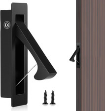 Matte Black Pocket Door Edge Pull Handle Stainless Steel Flush Sliding Door Tool