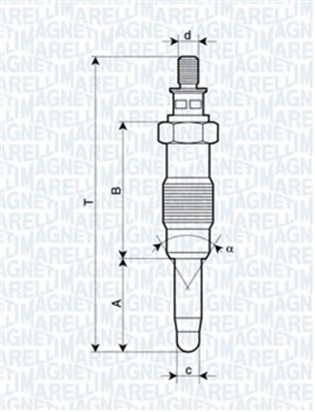 Magneti Marelli GlüHkerze 062583003304 FüR Puch Mercedes Ssangyong Daewoo FJ 124-image