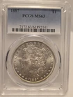 1887 PCGS MS63 Morgan Silver Dollar Choice BU Uncirculated Beautiful Coin!