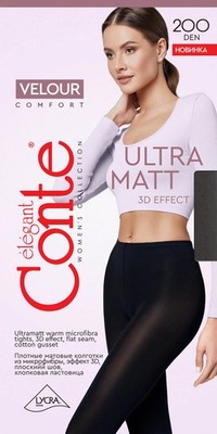 Tights Conte Velour 200 Den   Ultra Matte Opaque
