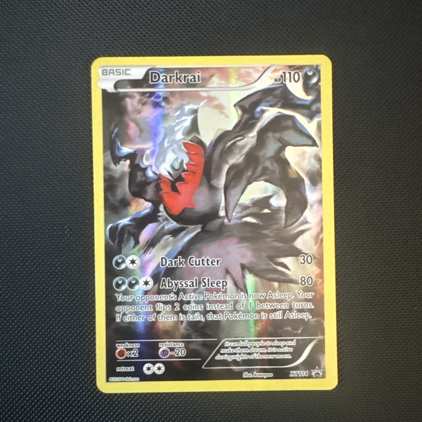 Pokemon Darkrai XY114 Holo Rare Full Art Promo Black Star XY Series 2016 Card